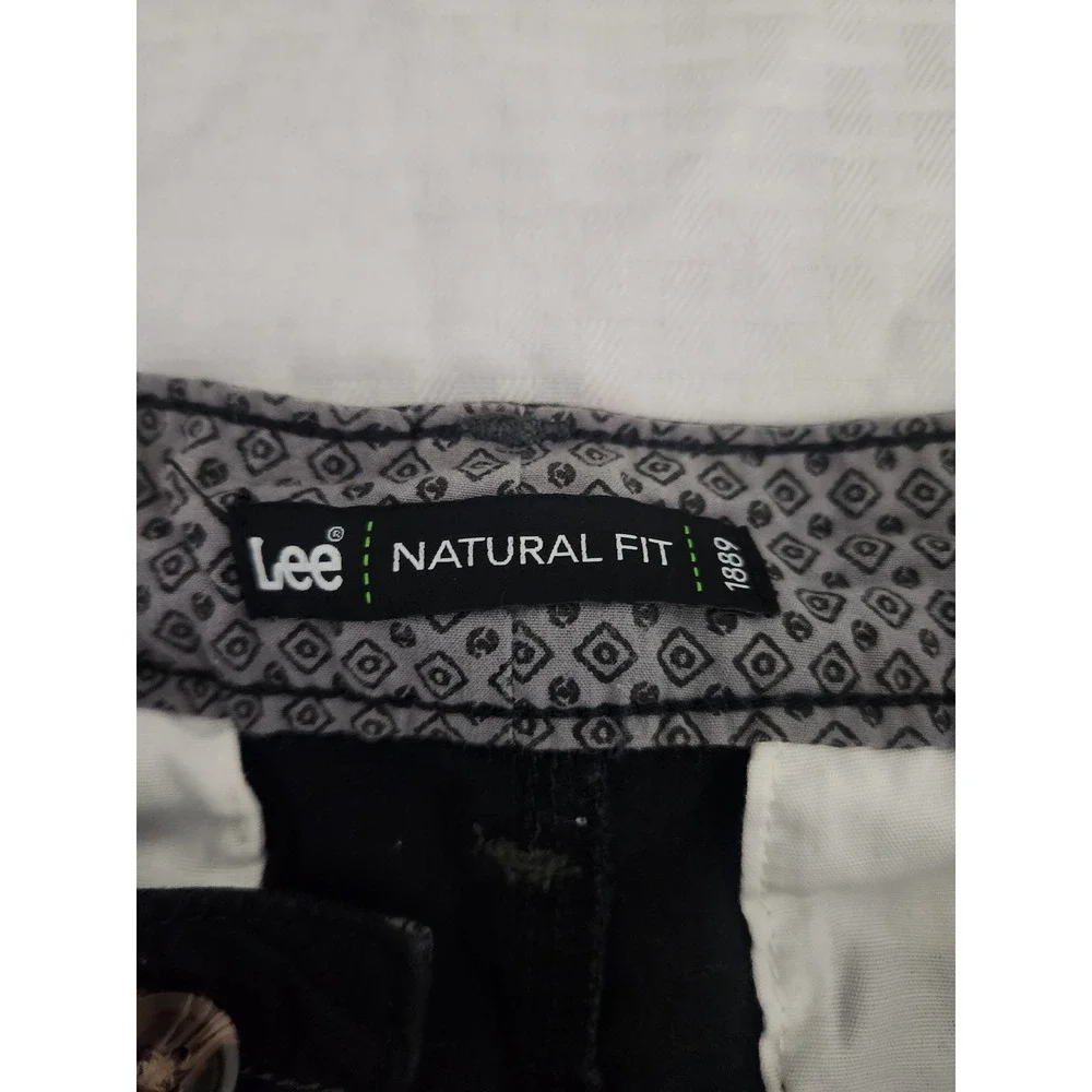 Lee Boys Natural Fit Chino Shorts Black Cotton Stretch Size 12 Medium 4622901